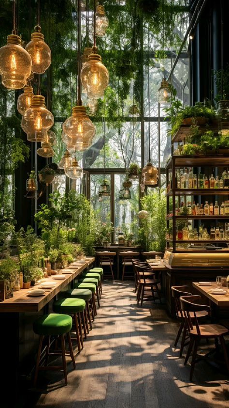 Cafe Designs, Forest Cafe, Natural Cleansing, Garden Cafe, Cozy Cafe, Milk Thistle, Outdoor Restaurant, Bar Design Restaurant, Cafe Interior Design