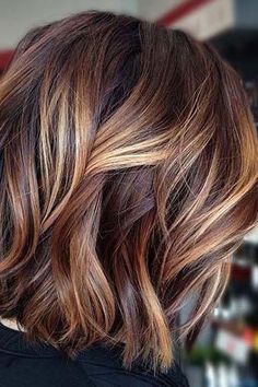 Brown Hair Color With Blonde Highlights, Balayage Blond, Brown Hair With Blonde Highlights, Lob Hairstyle, Brown Hair Balayage, Trendy Hair Color, Hair Color Highlights, Brown Blonde Hair, Brown Hair With Highlights