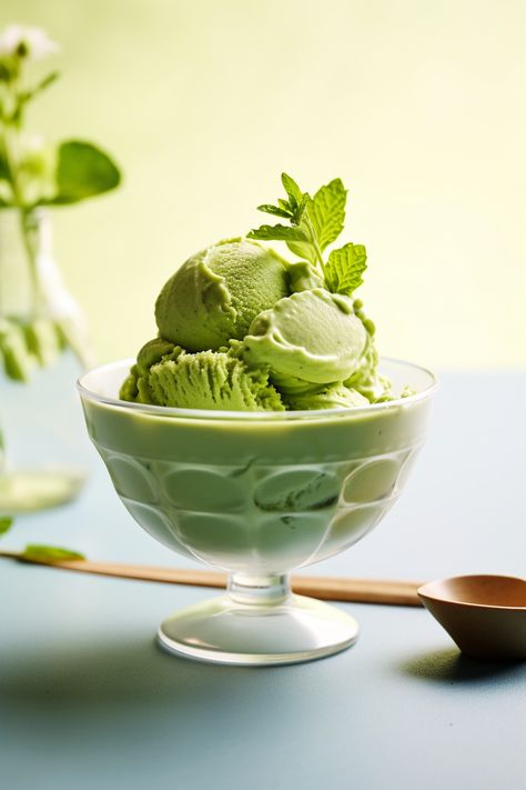 Delicious Matcha Green Tea Keto Ice Cream Recipe: Guilt-Free Indulgence #ketodiet #ketorecipes #lowcarb Matcha Green Tea Ice Cream, Keto Ice Cream Recipe, Ice Cream Matcha, Ice Cream Lab, No Cook Keto, Keto Friendly Ice Cream, Te Matcha, Protein Ice Cream Recipes, Green Ice Cream