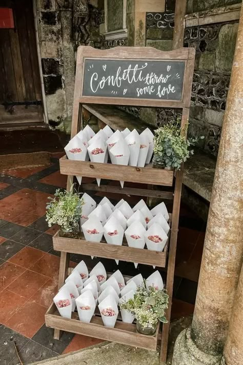 your wedding theme perfectly. Wedding Decor Candles, Wedding Decorations Candles, Charming Backyard, Confetti Sign, Potted Herbs, Creative Backyard, Confetti Cones, Deco Champetre, Backyard Wedding Ideas