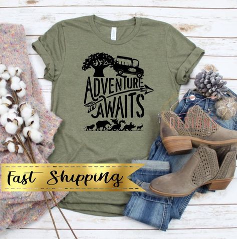 Animal Kingdom Outfit, Disney Vacation Outfits, Disney Animal Kingdom Shirts, Florida Fall, First Disney Trip, Disney Camping, Animal Kingdom Shirts, Disney Shirt Ideas, Disney Animal Kingdom