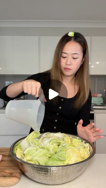 Jiny Maeng on Instagram: "This is the best beginner’s kimchi recipe #kimchirecipe #easykoreanrecipe #jinyandfood #kimchi" Kimchi Salad Recipe, Daikon Kimchi Recipe, White Kimchi Recipe, Recipes With Kimchi, Korean Food Kimchi, Kimchi Recipes, Make Kimchi, Homemade Kimchi, Easy Korean Recipes