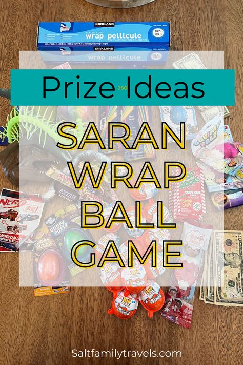 This party game is fun for any occasion and any age! The saran wrap ball game can be played for Christmas, birthdays, or any party. Our guide has how to make the saran wrap ball plus different prize ideas for kids and adults! Saran Wrap Ball Game Christmas, Saran Wrap Game For Adults, Saran Wrap Game Gift Ideas, Christmas Ball Game Saran Wrap Items, Wrap Game Saran, Christmas Games Prizes Ideas, Best Christmas Games For Adults, Christmas Wrap Game, Saran Wrap Ball Game Prizes Ideas Kids