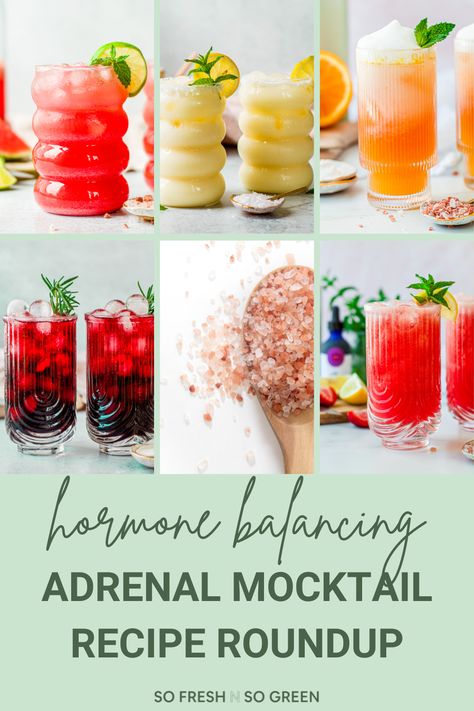 Healthy Adrenal Cocktail, Hormone Balancing Morning Drink, Hormone Balancing Cocktail, Morning Cortisol Cocktail, High Cortisol Drinks, What Is An Adrenal Cocktail, Adrenal Cocktail Lemonade, Watermelon Adrenal Cocktail, Easy Adrenal Cocktail