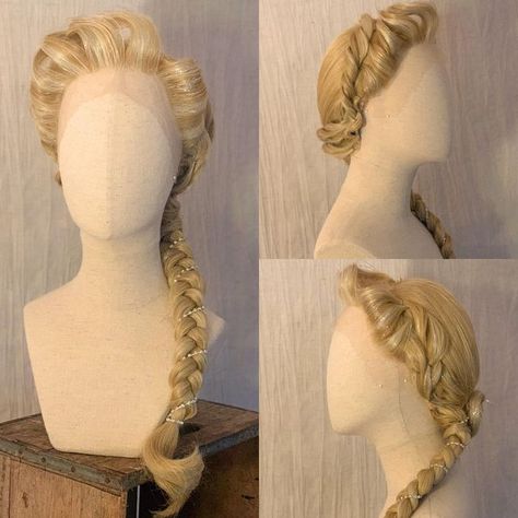 Wigs Of Whimsy on Instagram: "Forever covered in glitter. #elsawig #elsa #disney #frozen #cosplay #cosplaywig #disneyonbroadway" Frozen Costume Ideas, Frozen Broadway, Brian Sims, Elsa Wig, Musical Outfits, Frozen Cosplay, Elsa Hair, Elsa Disney, Jack Kelly