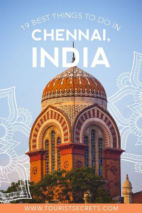 Chennai is the land of Sanskrit and age-old traditions, in India. The capital of the Tamil Nadu state, this city has some of the most exceptional Indian attractions. It is also a witness of colonial past, and the many old forts and churches stand in testimony. Thus, there are many places to visit in Chennai, from temples to churches and museums to wildlife reserves! #Asia #India #Chennai #TouristSecrets #Travel #Traveller #Destination #TouristSpot Chennai India Travel, Chennai Travel Guide, Chennai Tourist Places, Chennai Aesthetic, Chennai Travel, Henna Ankle, South India Travel, Travel Reels, India Places