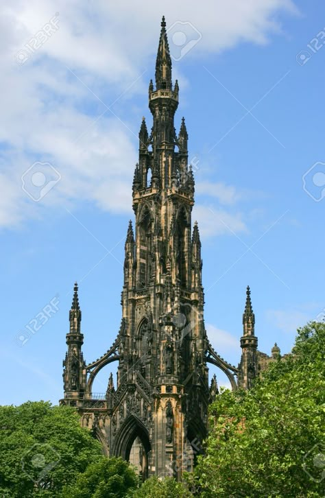 Gothic Tower, Scott Monument, Gothic Arch, Beautiful Scotland, Mc Builds, Gothic Cathedrals, Cathedral Architecture, Travel Scotland, My Fantasy World