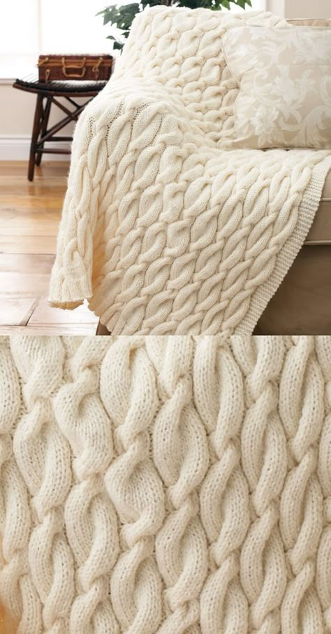 10 + Free Chunky Cable Knit Blanket Pattern to Download NOW! Cable Knit Blanket Pattern, Knit Blanket Patterns, Chunky Knit Blanket Pattern, Cable Knit Blanket, Knit Blanket Pattern, Cables Blanket, Knitting Blankets, Cable Knit Blankets, Knitting Terms