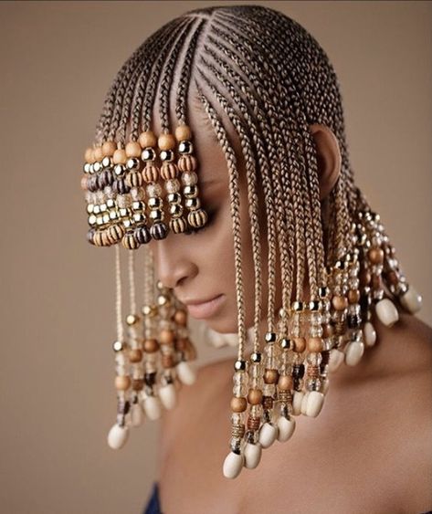 Ghana Weaving Styles, Braids And Beads, Cornrows With Beads, Fringe Braid, Tan Skin Blonde Hair, Twisted Hair, Beaded Hair Pins, Hair Afro, African Hair Braiding Styles