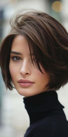 Mikado Haircut Short, Short Bob Long Face, Bob Haircut Long Face, Short To Medium Layered Haircuts, Short Bob Asian Hair, Short Bob With Long Bangs, Short Hair Bobs 2024, Short Hair Makeup Look, Mikado Haircut