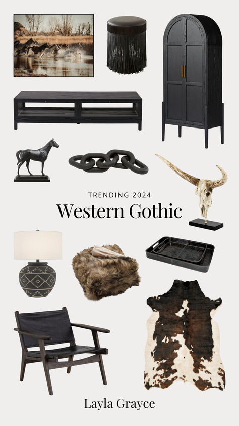 Explore the haunting allure of Western Gothic interiors: where rustic charm meets dark elegance, creating a mysterious and captivating home aesthetic. Yallternative Aesthetic Home, Western Goth Aesthetic, Moody Western Aesthetic, Subtle Western Home Decor, Dark Western Decor, Goth Western Aesthetic Home, Gothic Western Decor, Western Eclectic Decor, Southern Gothic Home Decor