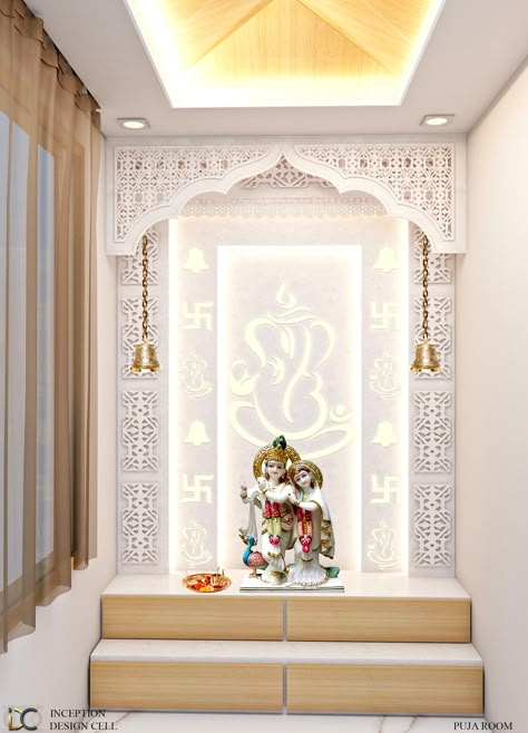 Pooja Area, Mandir Ideas, Pooja Room Designs, Pooja Room Ideas, Temple Room, Mandir Designs, Home Mandir, Pooja Door Design, Pooja Unit