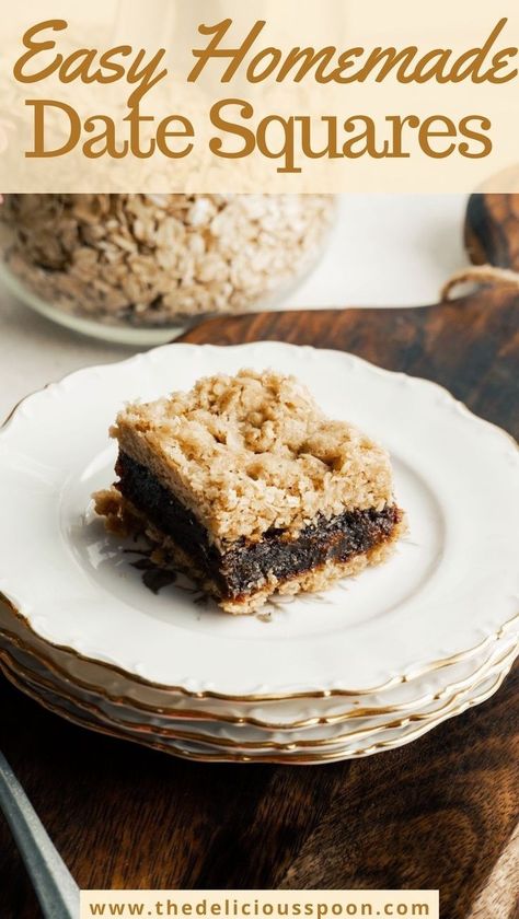 Embark on a delicious journey to Canada with these easy, old-fashioned date squares – a classic Canadian treat that's simply the best! 🍽✨ Crafting a batch of nostalgic goodness is a breeze, savoring the perfect blend of sweet dates and buttery goodness. Simple, timeless, and undeniably the best! Recipe For Date Squares, Oatmeal Date Bars, Date Recipes Healthy, Date Filling, Date Recipes Desserts, Date Slice, Oatmeal Crumble, Date Squares, Slice Recipe