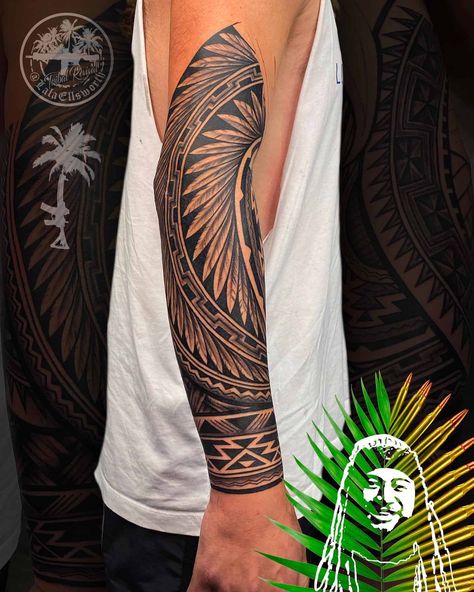 Indian Forearm Tattoo, Leg Tattoos Native American, Native American Arm Sleeve Tattoo, Native American Pattern Tattoo, Indian Style Tattoos Men, Native American Arm Tattoo, Native Pattern Tattoo, Native Leg Tattoo, Native Shoulder Tattoo