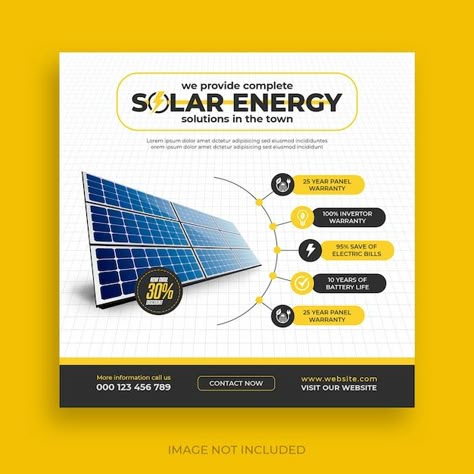 Solar Banner Design, Solar Panel Poster Design, Solar Social Media Post, Solar Creative Ads, Solar Panel Creative Ads, Solar Energy Poster, Solar Ads, Social Graphic Design, Solar Panel Design