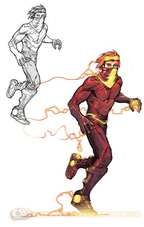 The Flash: Justice League 3000 [concept art] Justice League 3000, Flash Characters, Flash Family, Univers Dc, Wally West, Kid Flash, Superhero Characters, Colin O'donoghue, Superhero Design