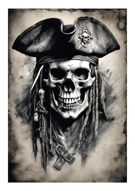 Octopus Art Project, Pirate Tattoo Sleeve, Pirate Skull Tattoos, Viking Tattoos For Men, Pirate Pictures, Asian Style Art, Pirate Tattoo, L Tattoo, Nautical Tattoo