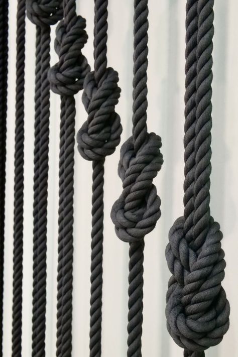 Rope Wall, Decorative Wall Hanging, Divider Wall, Room Partition, Wall Ceiling, Ceiling Panels, Art Products, Black Panels, Cotton Rope