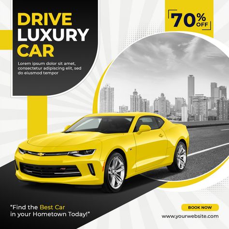 Car Infographic Design, Car Service Poster, Car Social Media Post Design, Car Social Media Design, Car Social Media Post, Social Advertising Design, Flyer Car, Car Poster Design, Car Post