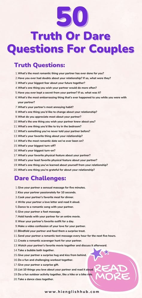 Dare To Your Boyfriend, Truth And Dare For Boyfriend, Best Truth And Dare Questions, Ideas For Truth Or Dare Questions, 100 Truth Or Dare Questions, Truth And Dares For Boyfriend, Truth Or Dare Ideas For Couples, Truth R Dare Questions, Truth Or Dare Questions Flirty