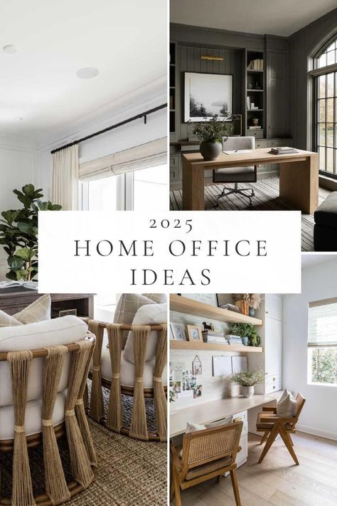 Stylish Home Office Ideas for 2024 to 2025 – jane at home Gorgeous Home Office, French Country Home Office Ideas, Joanna Gaines Office Ideas, Flex Room Ideas Offices, Neutral Home Office Ideas, Women’s Home Office, Women’s Office, Large Office Space Ideas, Womens Office Decor Ideas