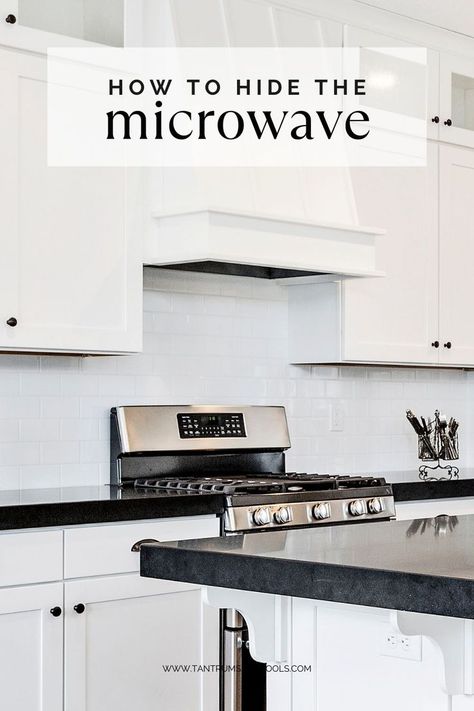 Revealing the secrets of how to hide the microwave in the kitchen. Click to get the details! How To Hide Microwave In Kitchen, Microwave In The Kitchen, Hide Microwave, Sink Coffee Bar, Hidden Microwave, Kitchen Makeover Ideas, Room Decor Kitchen, Microwave In Kitchen, Appliances Kitchen