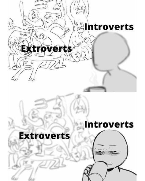 Introverts Are Us в Instagram: «I’d rather watch the chaos from afar for entertainment than be involved ☺️ . 👉 @introverts.are.us 👈 👉 @introverts.are.us 👈 ��👉…» Extrovert Personality, Introvert Meme, Introvert Vs Extrovert, Introvert Personality, Introvert Quotes, Infp Personality, Introvert Humor, Mbti Memes, Extroverted Introvert