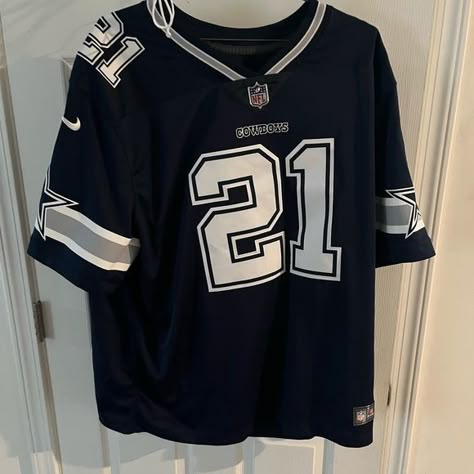 Nike on field Dallas Cowboys Elliott jersey Cowboys Jersey, Dallas Cowboys Jersey, Football Clothes, Football Jersey Outfit, Shirts Nike, Cowboy Shirt, Nike Jersey, Blue Jersey, Jersey Outfit