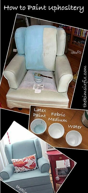 Painting Upholstered Furniture, Textile Medium, Paint Upholstery, Painting Fabric, Latex Paint, Furniture Redo, Refurbished Furniture, Painting Furniture, Paint Furniture