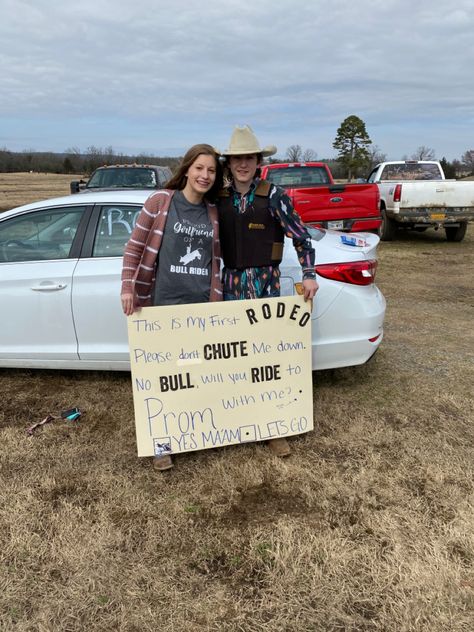 Western Promposal Ideas, Rodeo Homecoming Proposal Ideas, Prom Posals Ideas Country, Fish Homecoming Proposal, Rodeo Prom Proposal Ideas, Western Homecoming Proposal Ideas, Western Prom Proposal, Cowboy Promposal, Red Bull Hoco Proposals