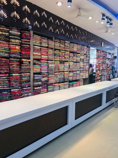 Readymade Counter Design, Ladies Cloth Shop Interior Design, Saree Counter Design, Cloth Counter Design, Clothes Shop Counter Design Ideas, Readymade Shop Counter Design, Garment Shop Counter Design, Cloth Shop Interior Design Retail, Saree Showroom Interior Design