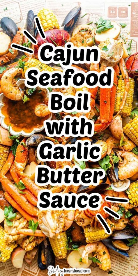 This Cajun seafood boil is the perfect recipe for a nice side for any lunch or dinner. Made with a delicious garlic butter sauce to drizzle on top, this seafood boil becomes the most decadent dish ever. Learn how to create this boil today! Cajun Seafood Boil Recipe, Seafood Boil Recipes Cajun, Crab Boil Recipe, Seafood Boil Recipe, Shrimp And Crab Boil, Cajun Boil, Cajun Seafood Boil, Shrimp Boil Recipe, Cajun Seafood