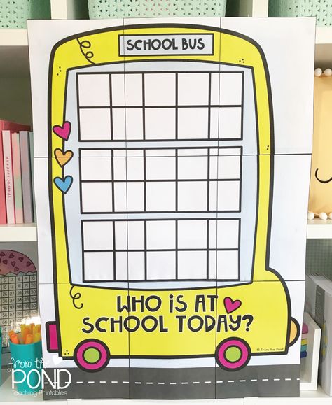 School Bus Attendance Poster Attendance Chart Ideas For Kindergarten, Preschool Attendance Chart, Classroom Attendance Chart, Attendance Board Ideas, Attendance Ideas, Attendance Board, Classroom Attendance, Home Kindergarten, Attendance Chart