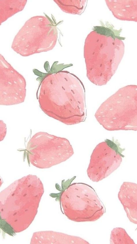 strawberry wallpaper Summer Widgets, Strawberry Wallpaper, Ombre Wallpaper Iphone, Pink Wallpaper Ipad, Coquette Wallpaper, Strawberry Art, Jelly Wallpaper, Cute Summer Wallpapers, Summer Wallpapers