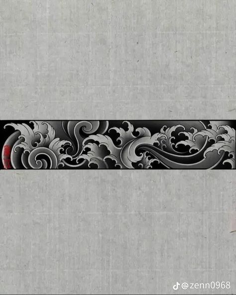 Japanese Dragon Armband Tattoo, Japanese Sleeve Tattoos Design, Japanese Tattoo Band Arm, Japanese Arm Band Tattoo Design, Cloud Band Tattoo, Japanese Arm Band Tattoo, Arm Band Tattoo Men, Armband Tattoo Men Forearm, Arm Band Tattoo Designs For Men