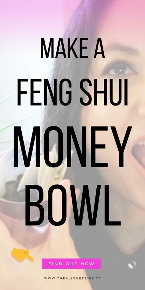 Interested in increasing your abundance vibes the easy way? Try out this simple idea for your home: the Feng Shui Money Bowl! In this video I'm sharing all the details so you can make your own & start manifesting money today! | thealignedlife.co | money, prosperity, wealth, attraction, law, manifesting | #thealignedlife #manifestation #fengshui #moneybowl #money Feng Shui Wealth Bowl, How To Make A Money Bowl, Money Bowl Ideas, Money Bowl Ingredients, How To Attract Money, Money Bowl Feng Shui, Crystal Bowl Decor Ideas, Money Bowl Spell, Feng Shui Money Bowl