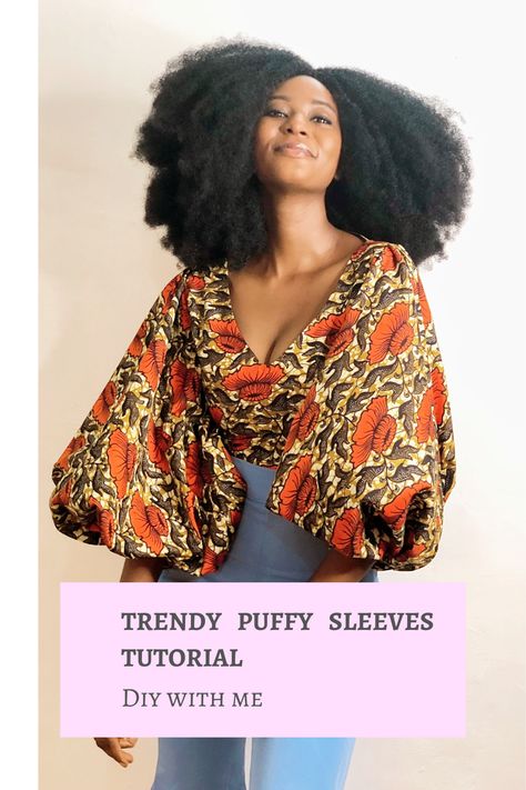 Sew Puff Sleeve Top, How To Make Puffed Sleeves, Puffy Sleeve Top Pattern, Puffy Sleeve Blouse Pattern, Puff Sleeve Shirt Pattern, Bubble Sleeve Pattern, Puffy Sleeve Dress Pattern, Diy Puffy Sleeves, Sew Puffy Sleeves