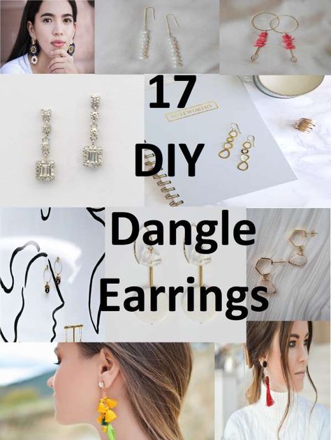 17 DIY Dangle Earrings You Can Make Yourself Diy Boho Earrings Tutorials, Lever Back Earrings Diy, How To Make Dangle Earrings Diy, Boho Jewelry Ideas, Diy Dangle Earrings Tutorials, Earrings Made With Beads, Diy Dangling Earrings, Diy Long Earrings, How To Make Dangle Earrings