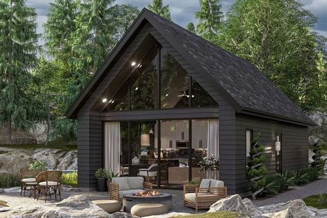 Architectural Designs - House Plans 1000 Sq Ft Cabin Plans, Small Lake Cabin Plans, One Bedroom Adu, 30 X 30 Floor Plans, 800 Sq Ft House Plans 2 Bed 2 Bath, Modern Cabin Floorplan, 2 Bed 2 Bath House Plans, Cabins And Cottages In The Woods, 1000sq Ft House Plans