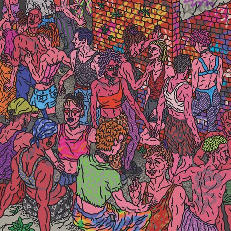 With thick “bumpy” lines Clémence Mira recreates the sweaty hedonism of raving Rave Illustration, Creative Careers, Its Nice That, Lo Fi, Everything Is Awesome, Digital Art Illustration, See Images, Beautiful Moments, Learn To Draw