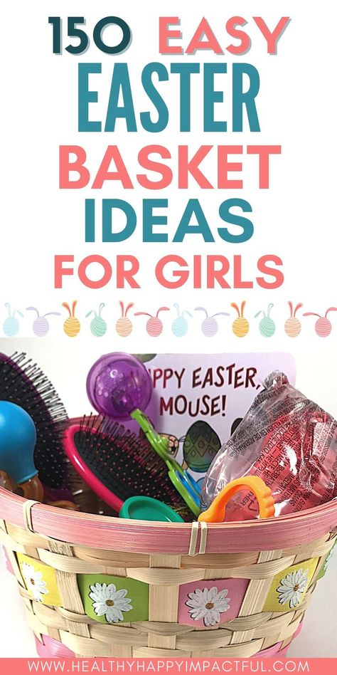 Easter Basket Ideas for Girls 3-5. Easter Basket Ideas for Teens. Easter Basket for Teenage Girl. Diy Kids Easter Basket, Girls Easter Basket Ideas, Easter Basket Ideas For Teens, Kids Easter Basket Ideas, Simple Easter Baskets, Tradition Ideas, Easter Egg Fillers, Egg Fillers, Girls Easter Basket