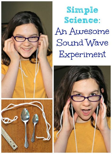 This super easy science experiment has some AMAZING results! Science Of Sound Experiments, Science Experiments First Grade, Light And Sound Experiments For Kids, Light Energy Experiments For Kids, Energy Experiments For Kids, Energy Activities For Kids, Waves Science, Energy Experiments, Elementary Science Experiments