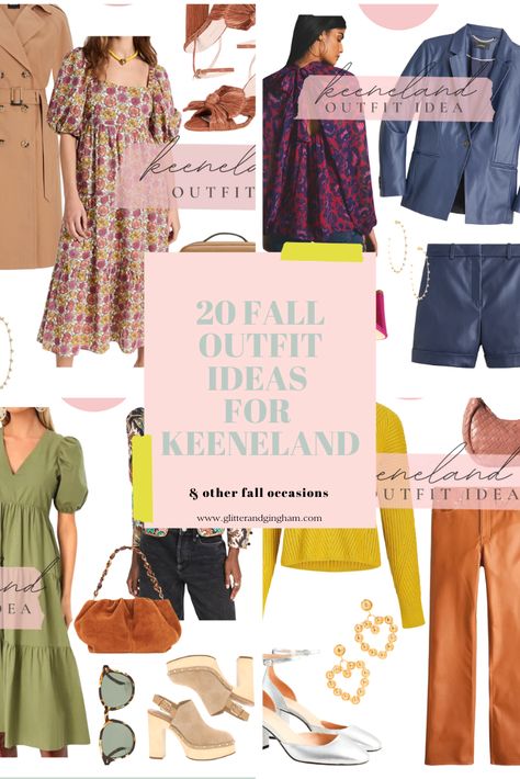 20 Keeneland Outfit Ideas for Fall // Glitter & Gingham Keeneland Outfit Fall, Keeneland Outfit, Fall Day Outfit, Sweater Dress Boots, Outfit Ideas For Fall, Crocs Boots, Outfit Work, Blouse Jeans, Bow Heels