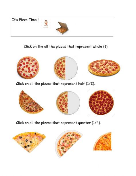 Whole Half Quarter Activity, Half And Quarter Worksheet, Fractions Worksheets Grade 3, Fractions Pictures, Kg Worksheets, Finding Equivalent Fractions, Mental Maths Worksheets, Mental Maths, Blends Worksheets