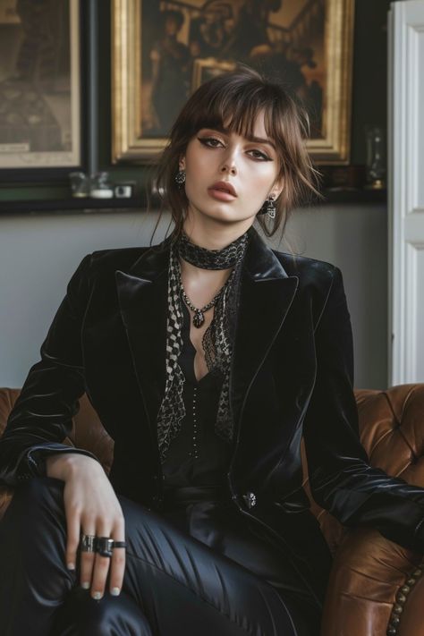 Casual Witch Outfit Ideas, Dark Casual Outfits Women, Antiquing Outfit, Goth Style Women, Edgy Comfy Outfits, Business Goth Outfits, Business Casual Outfits For Women Black, Soft Goth Style, Business Casual Goth Outfits