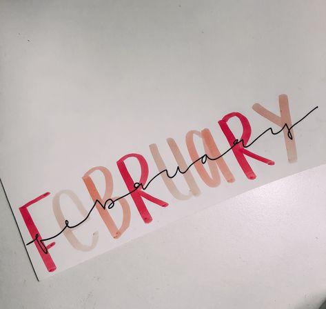 hand lettering. february. write. February Hand Lettering, February Calligraphy, February Lettering, Calendar Calligraphy, Bullet Journal Calendrier, February Writing, Calendar Doodles, Diy Bullet Journal, Word Art Quotes