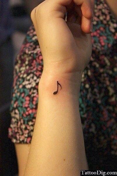 music note tattoo Musical Note Tattoo, Music Note Tattoo, Shape Tattoo, Music Tattoo Designs, Note Tattoo, Muster Tattoos, Meaningful Tattoos For Women, Small Meaningful Tattoos, Cute Tiny Tattoos