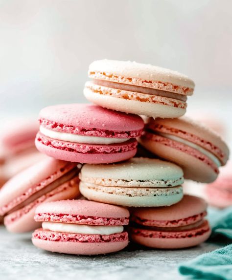 Delicious, delicate French macarons made easy with this beginner's guide. Follow step-by-step instructions to perfect these treats. French Macarons Recipe, Macarons Recipe, Recipe Cover, Macaron Recipe, Gel Food Coloring, French Macarons, Weight Watchers Meals, Almond Flour, Macarons