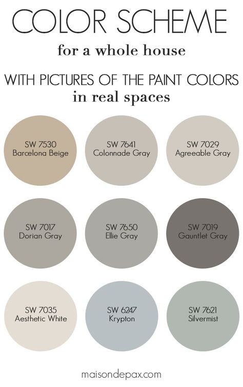 Best Neutral Gray and Greige Paint Colors: In this blog post, I'm sharing which paint colors I used in my home for neutral, bright home decor style! You can see real rooms and spaces featuring these paint colors to decide if it's the choice for your home. #paintcolor #paint Modern Farmhouse Paint Colors, Kitchen Ikea, Mindful Gray, Interior Design Minimalist, Dover White, Farmhouse Paint Colors, Popular Paint Colors, Farmhouse Paint, Revere Pewter