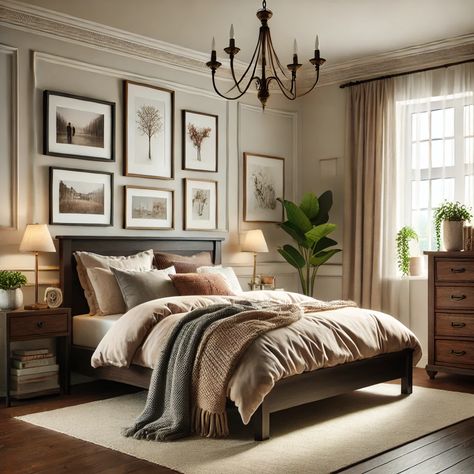 How to Decorate a Bedroom with Dark Furniture - The NY Magazine Bright Bedroom With Dark Furniture, Dark Floors Light Walls Bedroom, Bedroom Ideas Dark Wood Furniture, Bedroom With Black Headboard, Dark Brown Bedroom Furniture Decor, Pottery Barn Bedroom Ideas, Bedroom With Dark Wood Furniture, Bedroom With Dark Furniture, Espresso Bedroom Furniture